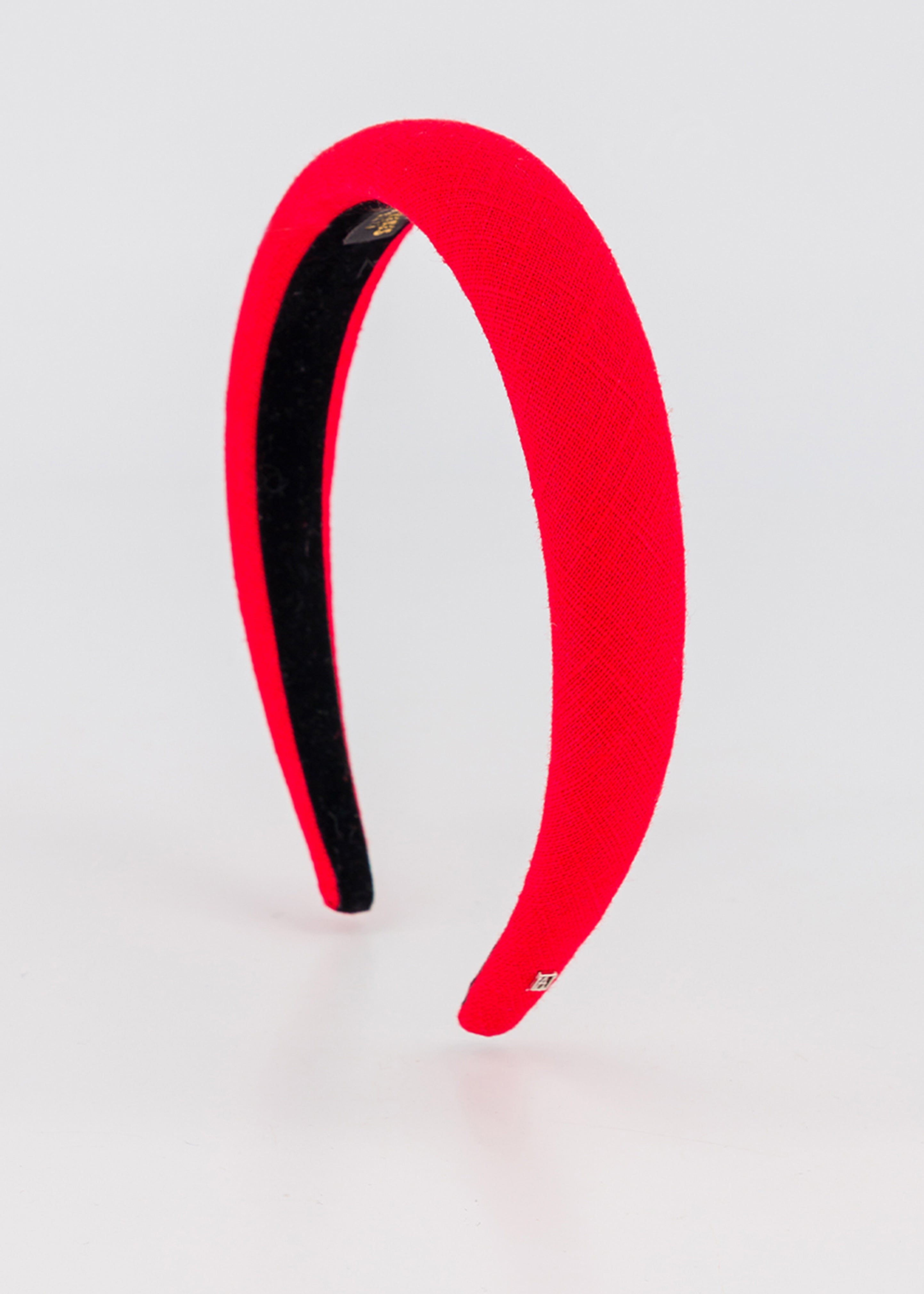Red linen headband