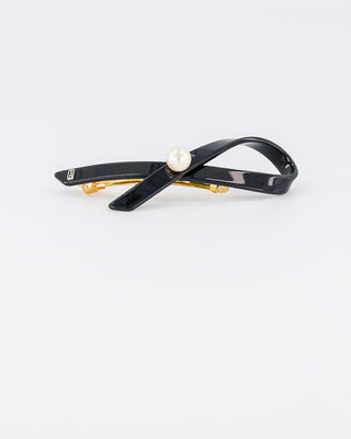 Lutece acetate and pearl barette