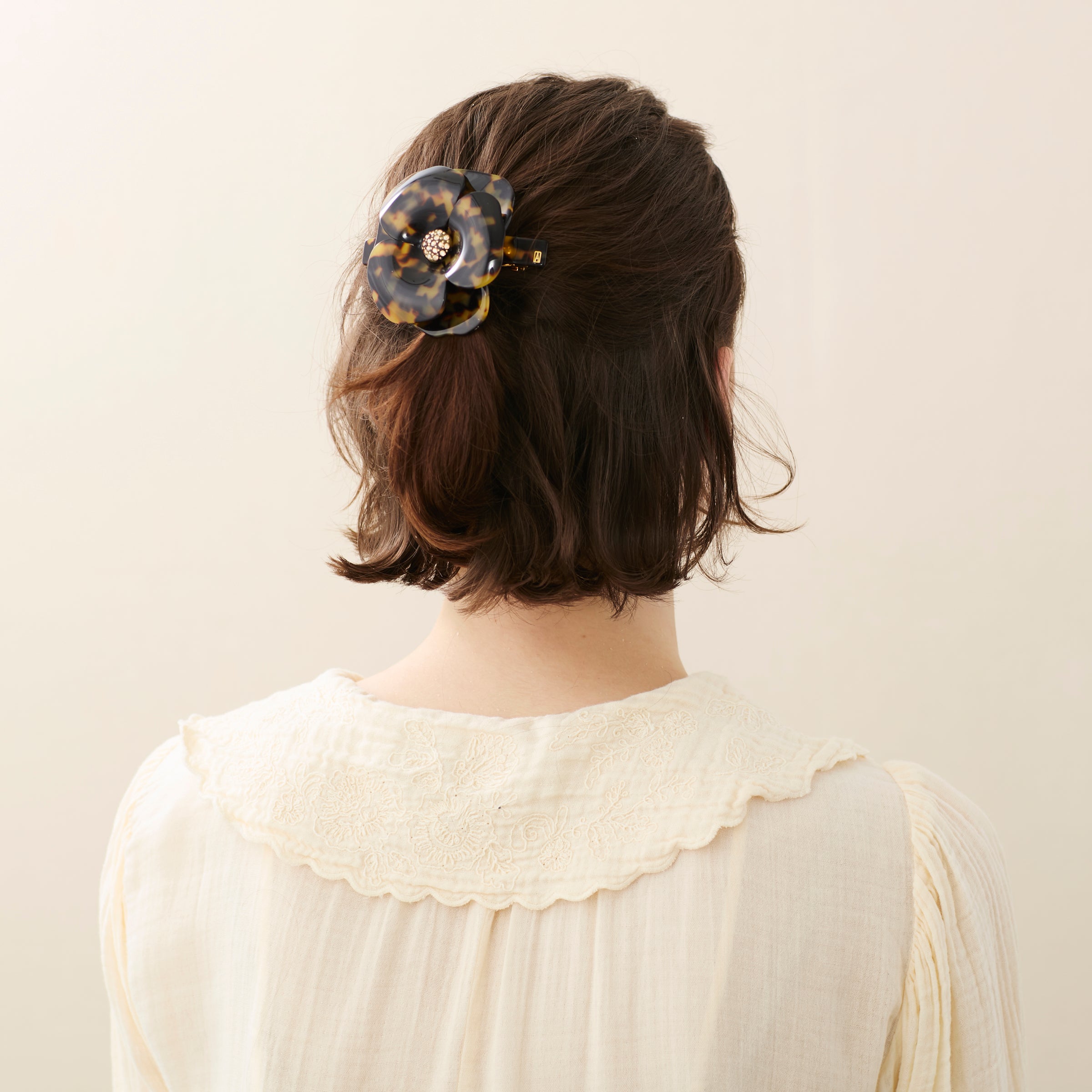Camelia Acetate Barrette
