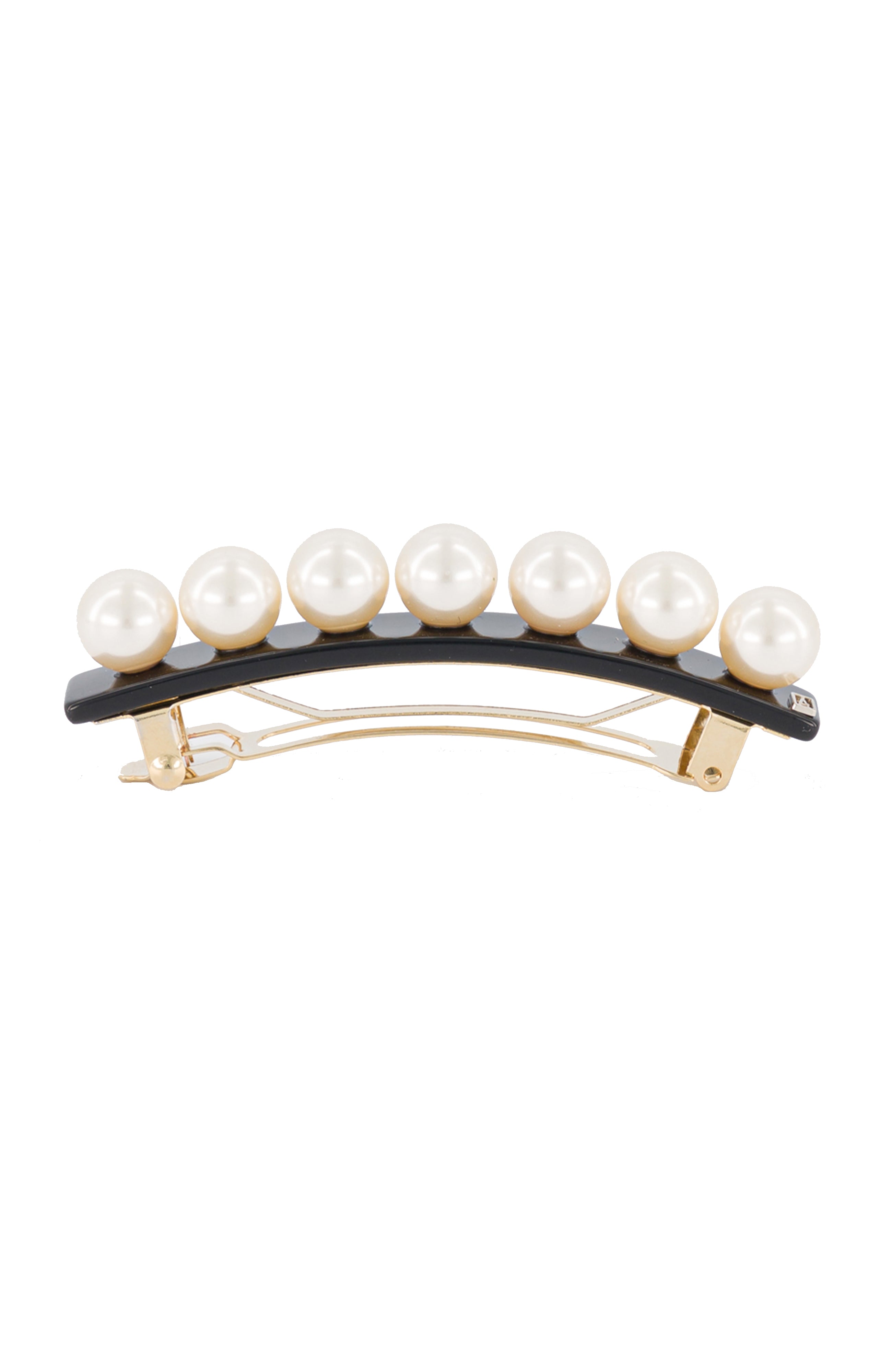 Pearl and acetate barette
