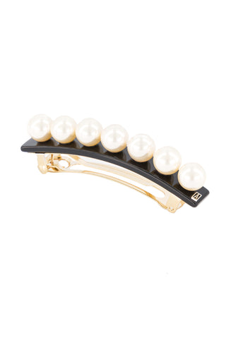 Pearl and acetate barette