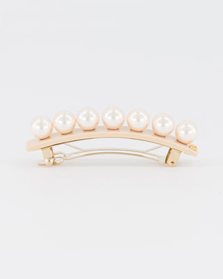 Pearl and acetate barette