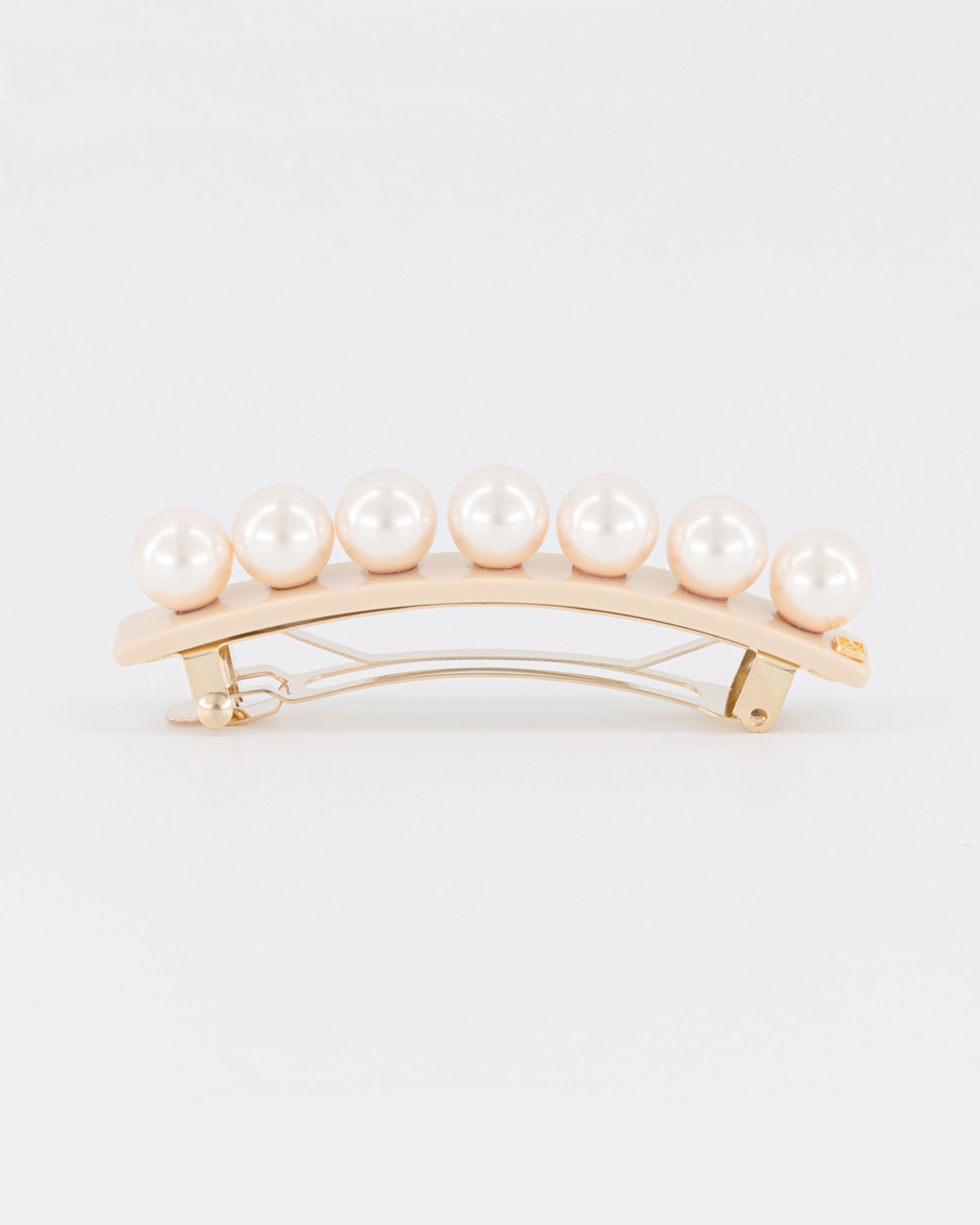 Pearl and acetate barette