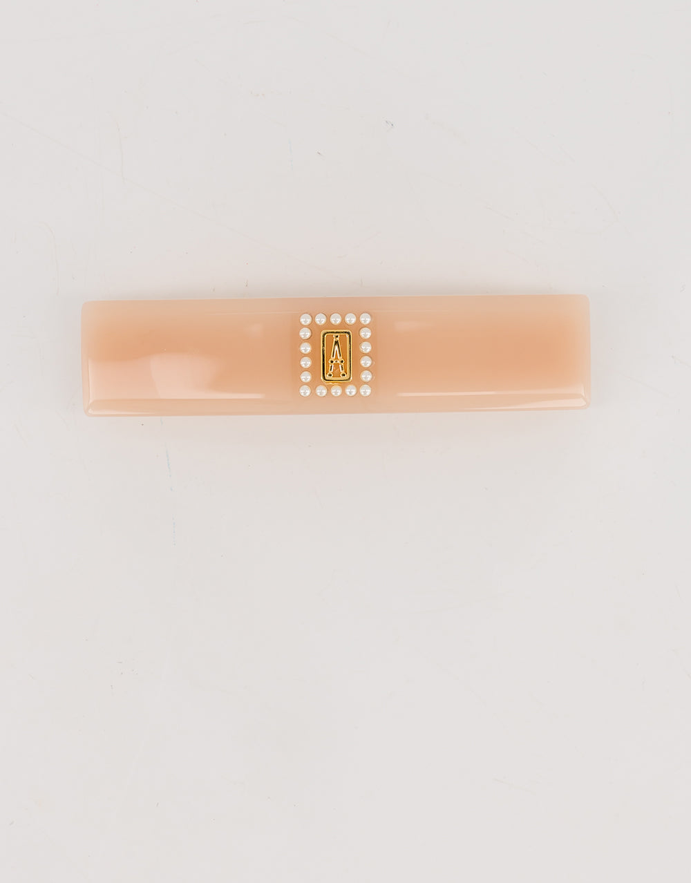 Original Beige Acetate and Pearls barette