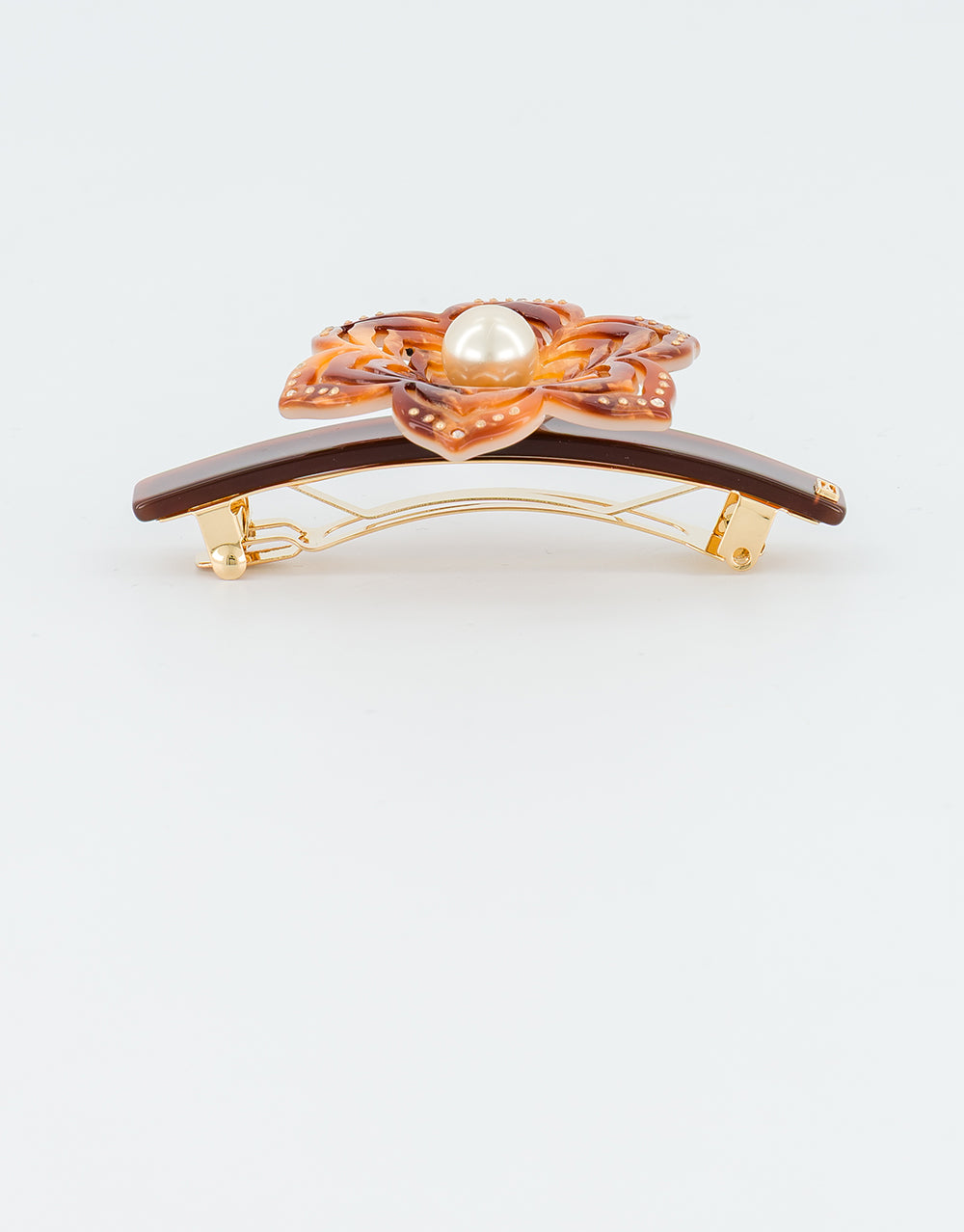 Aphrodite Flower and Pearl Acetate Barette