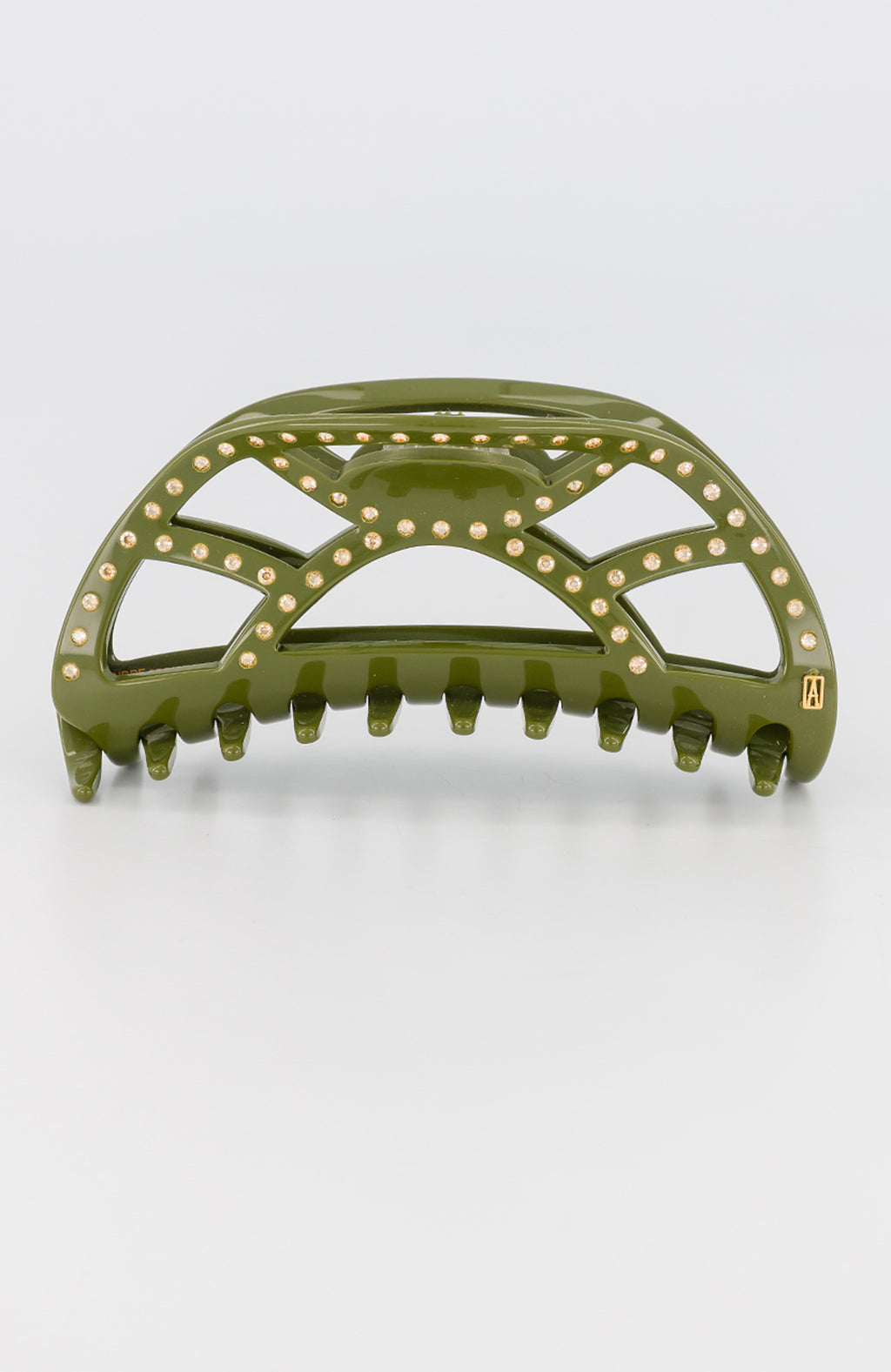 Kaki Chandelier Strass Large Hair Clip
