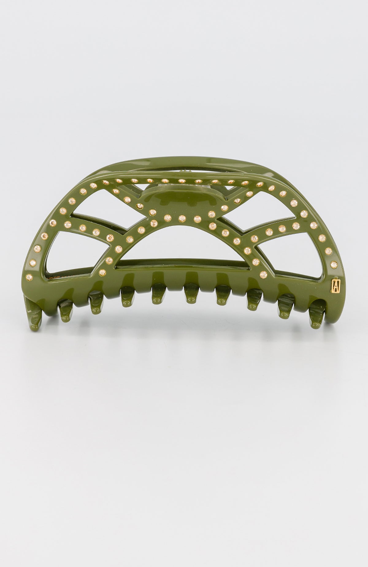 Kaki Chandelier Strass Large Hair Clip