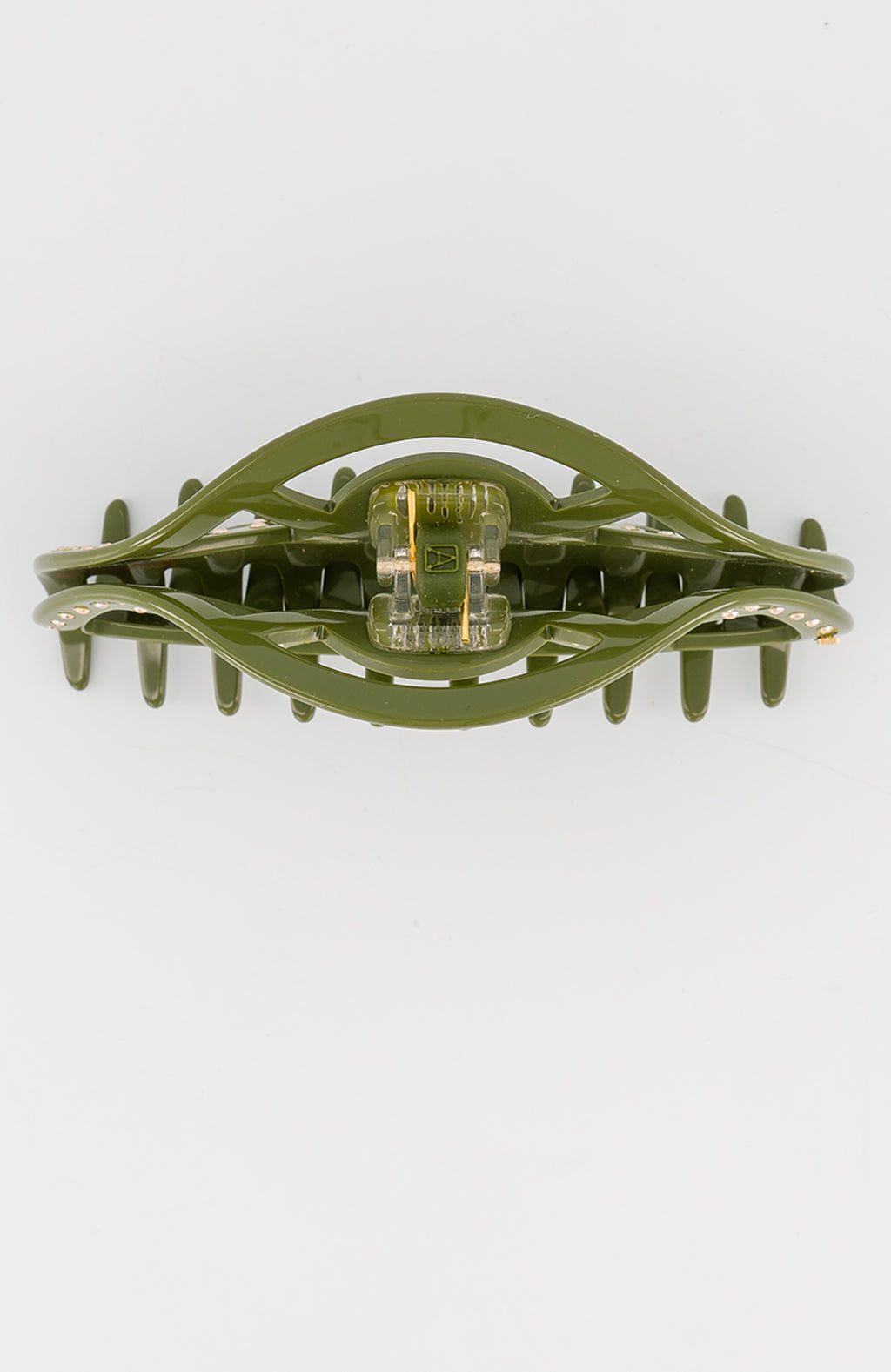 Kaki Chandelier Strass Large Hair Clip