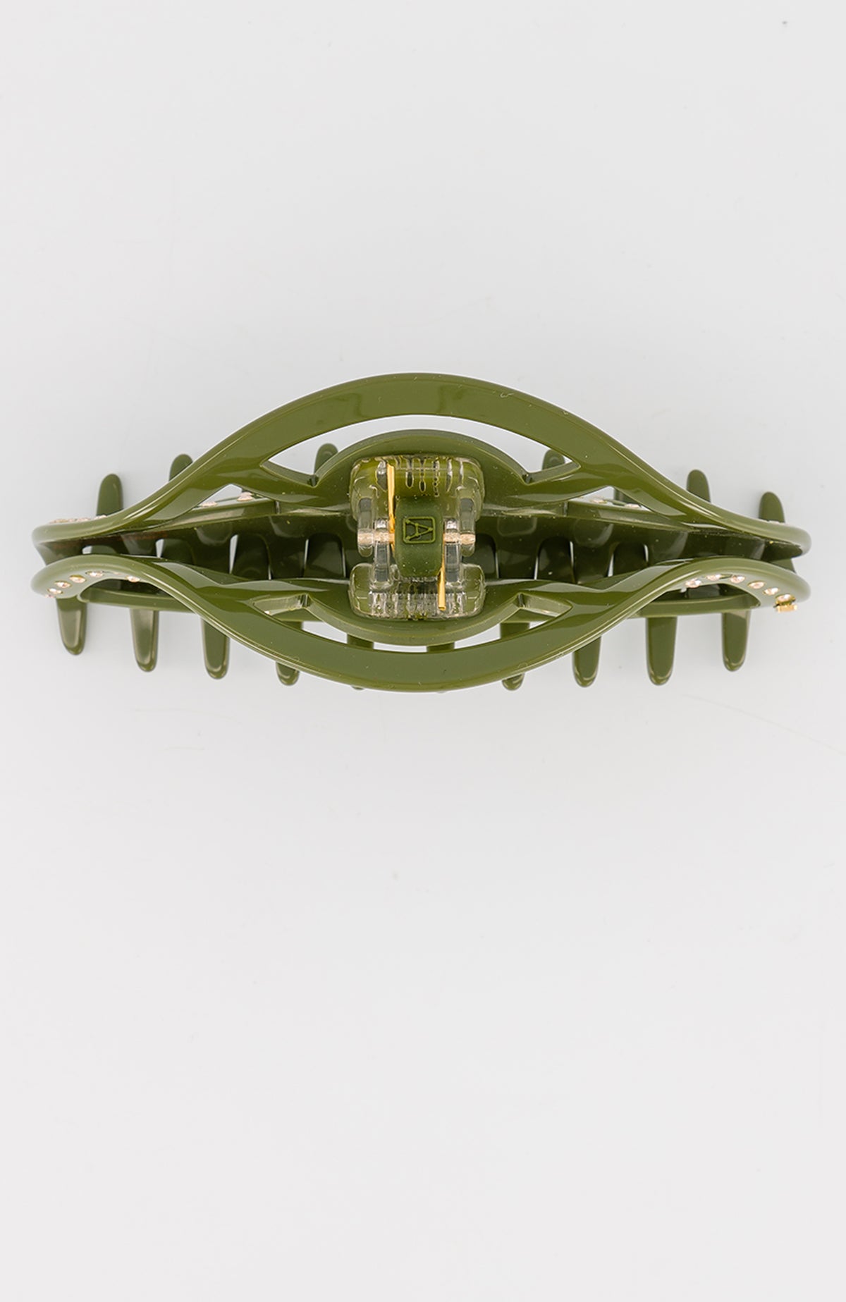 Kaki Chandelier Strass Large Hair Clip