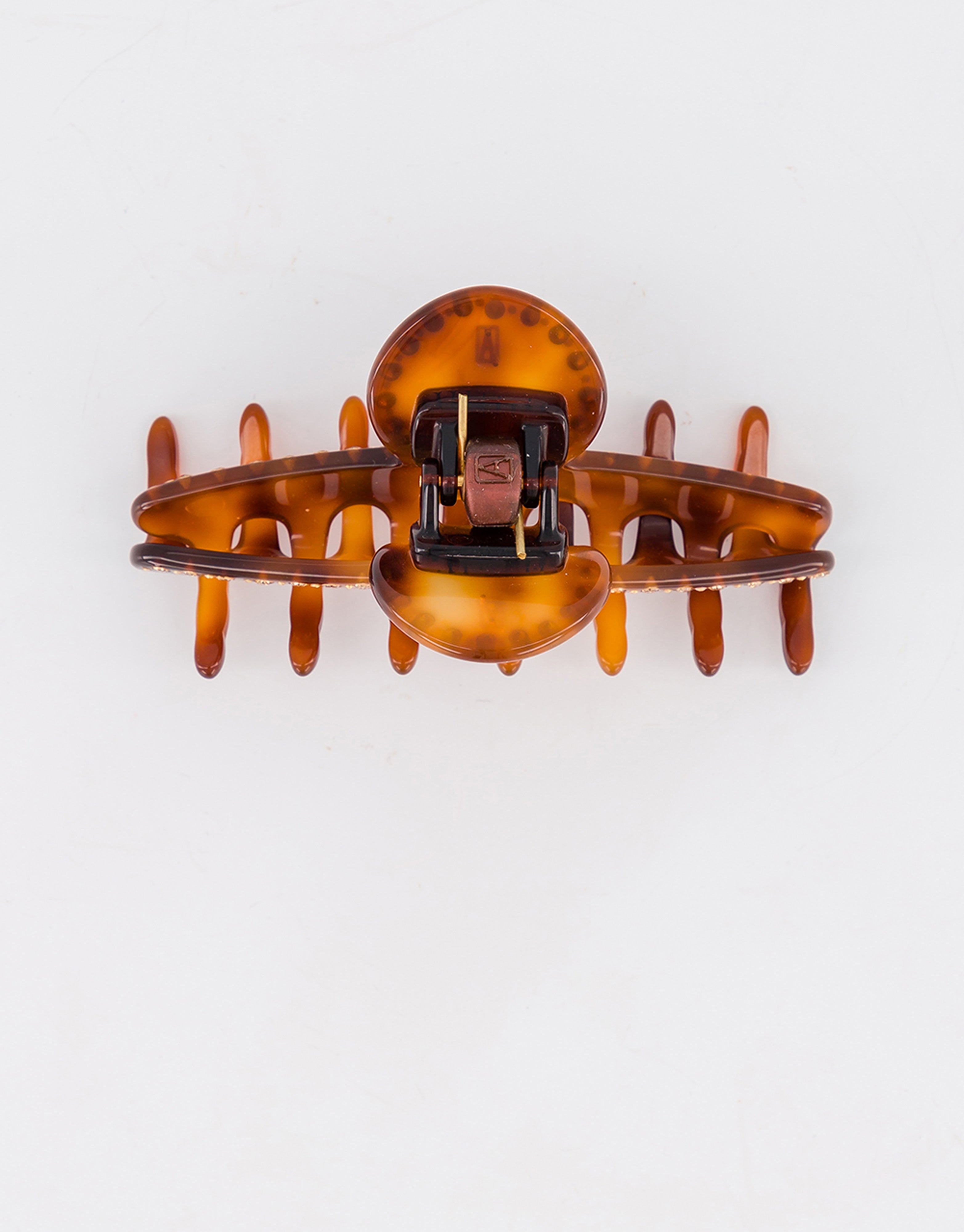Enthusiasm acetate and strass tortoiseshell hair clip