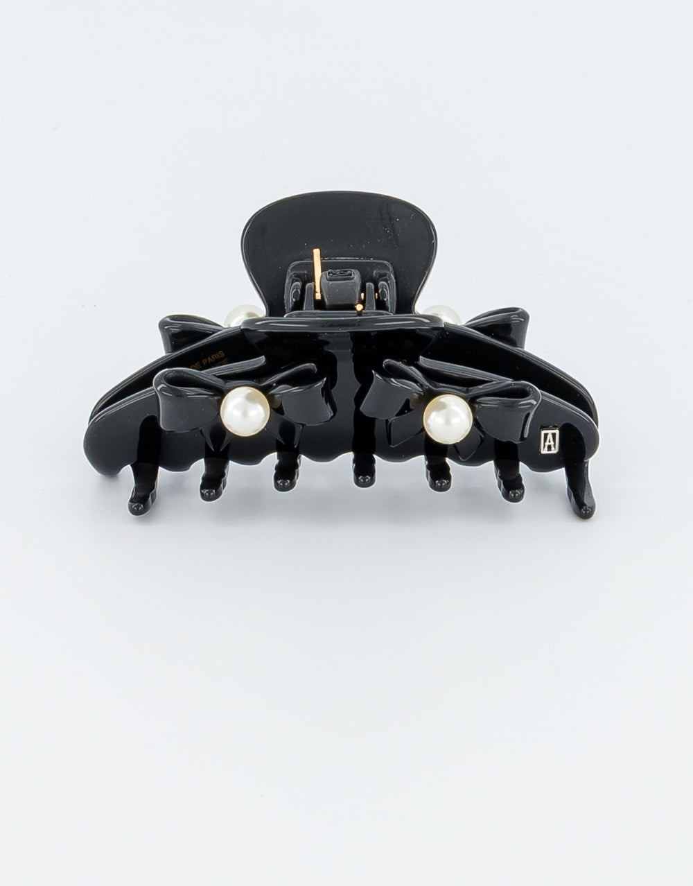 Poesie Acetate and Pearls Bow Hair Clip