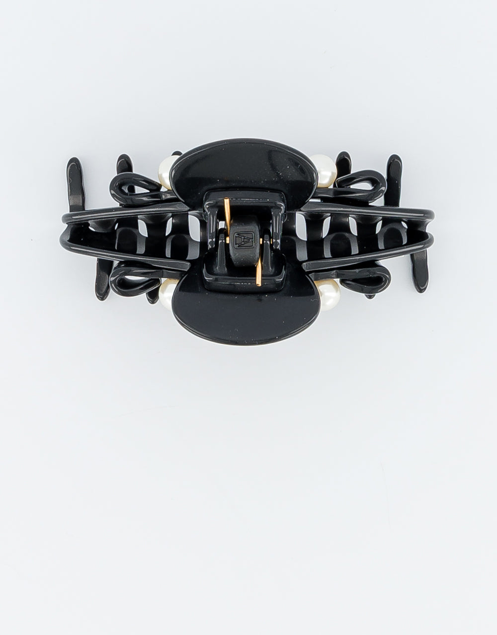 Poesie Acetate and Pearls Bow Hair Clip