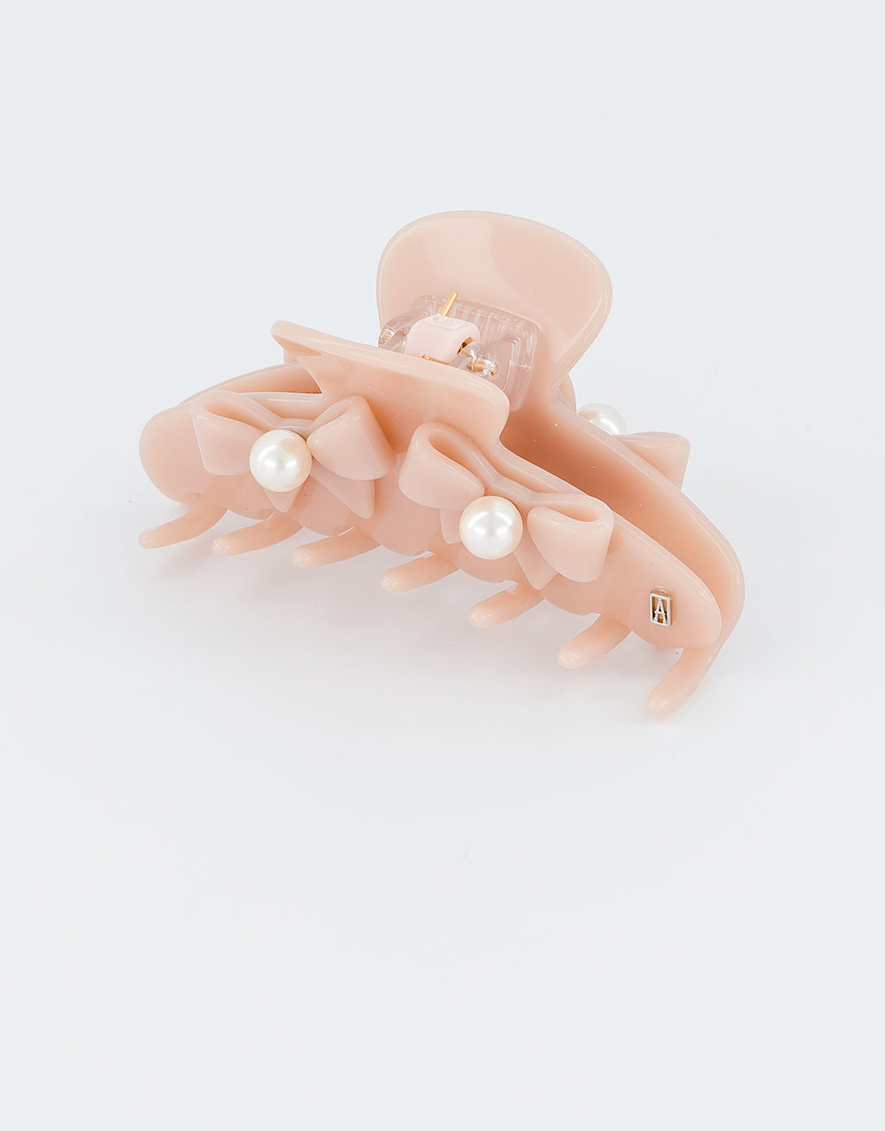 Poesie Acetate and Pearls Bow Hair Clip