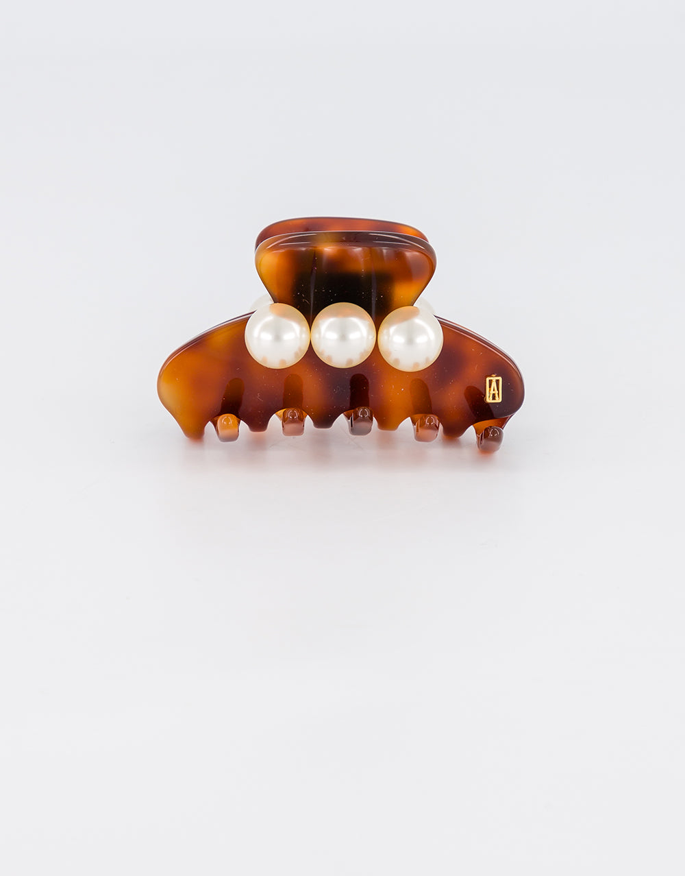 Small Acetate and Pearl Hair Clip