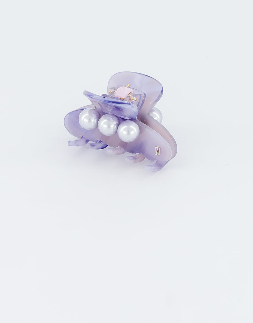 High summer small pearl acetate hair clip