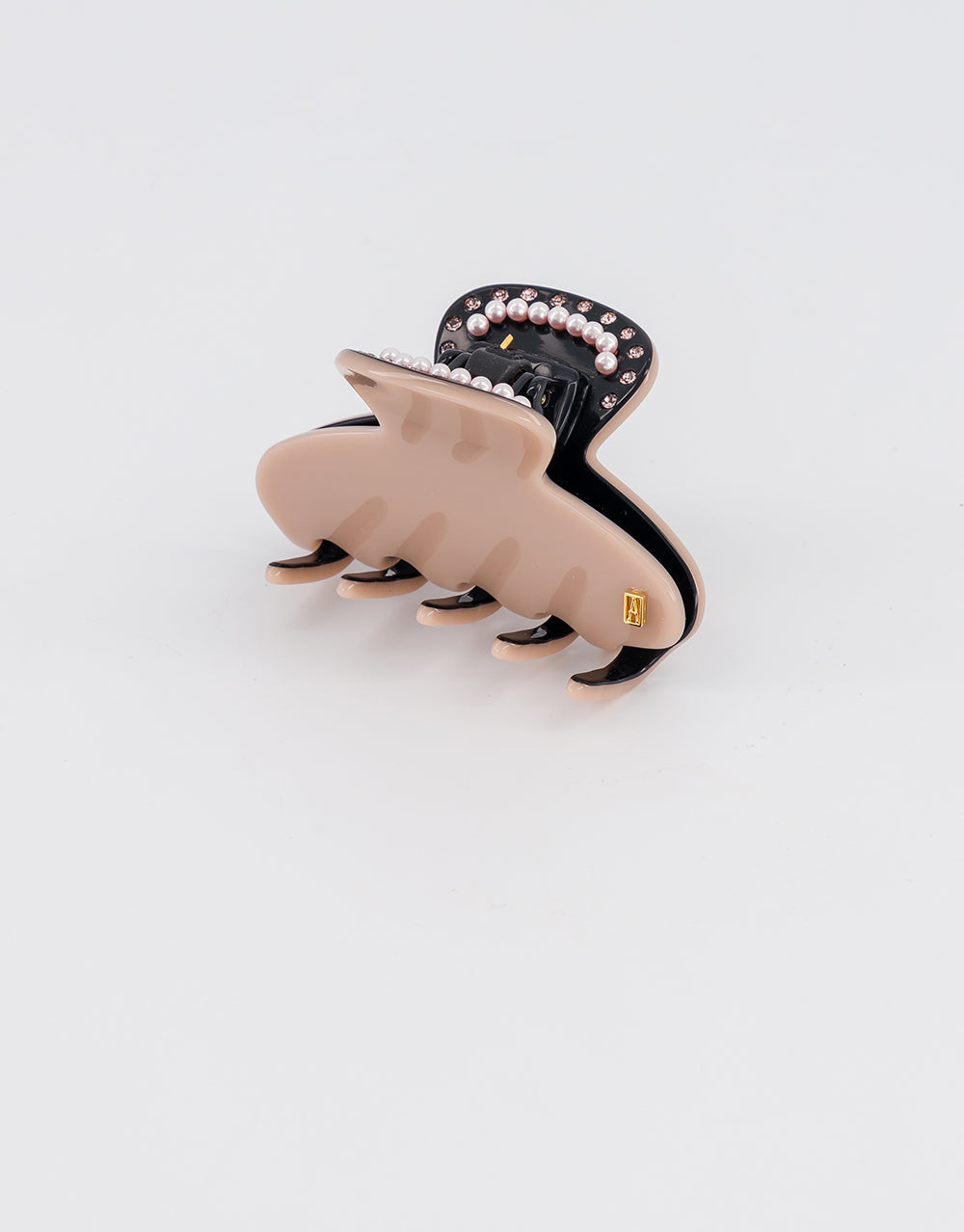 Voltaire pearls and crystals acetate hair clip