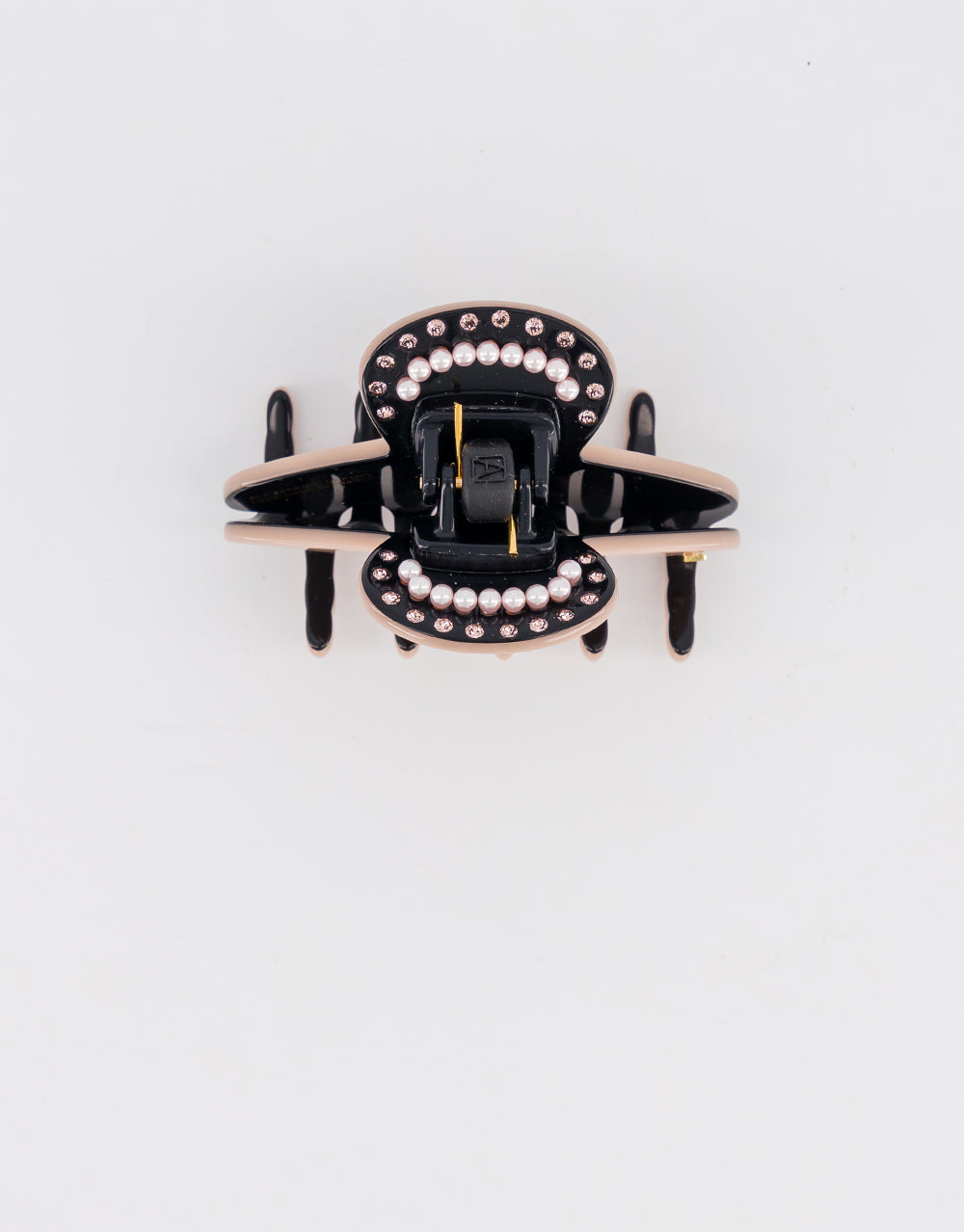 Voltaire pearls and crystals acetate hair clip