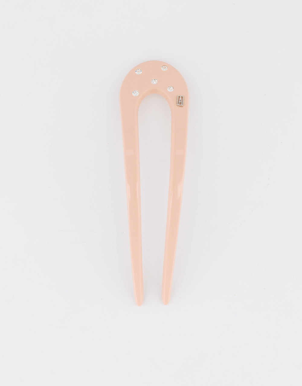 Acetate and crystals hair fork pin