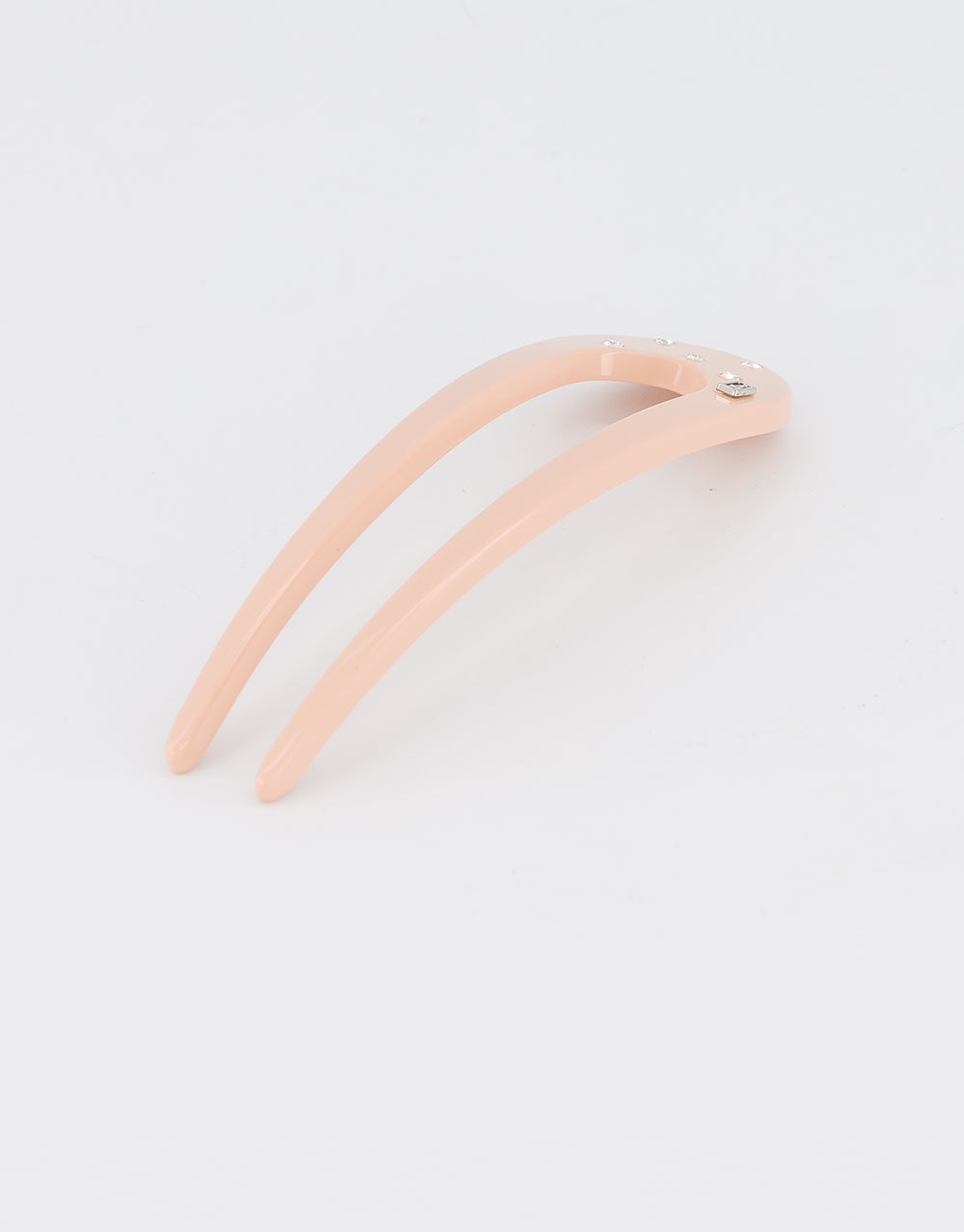 Acetate and crystals hair fork pin