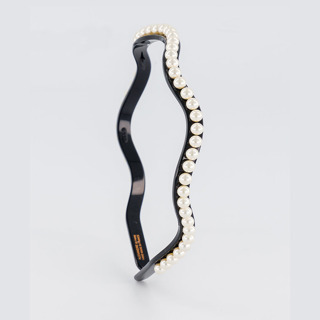Les Perles acetate and pearls headband
