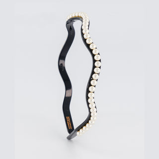 Les Perles acetate and pearls headband
