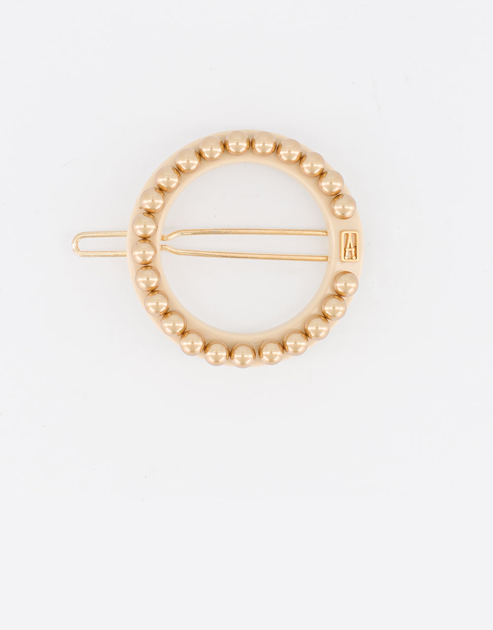Gold Pearls Acetate Side Barrette