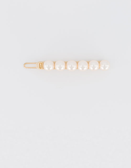 Acetate and pearl side barette