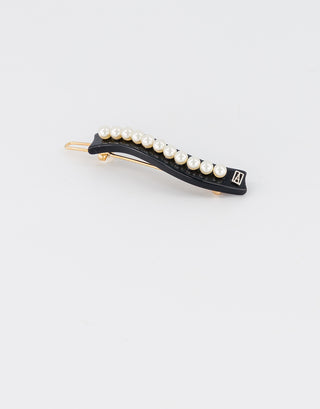 Acetate and pearl side barette