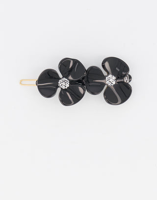 Camelia acetate side barette