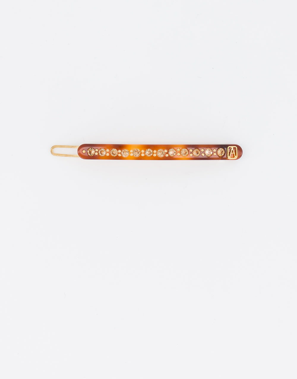 ALEXANDRE DE PARIS Le Marais tortoise shell strass acetate side barette