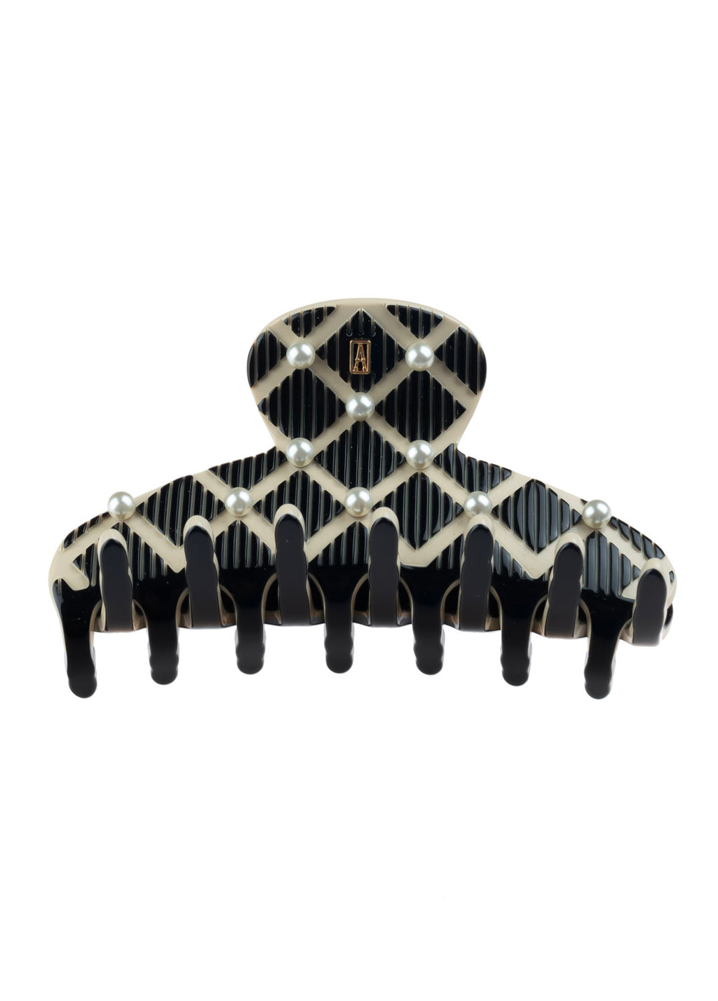 Jasmin Medium Acetate and Small Pearls Hair Clip