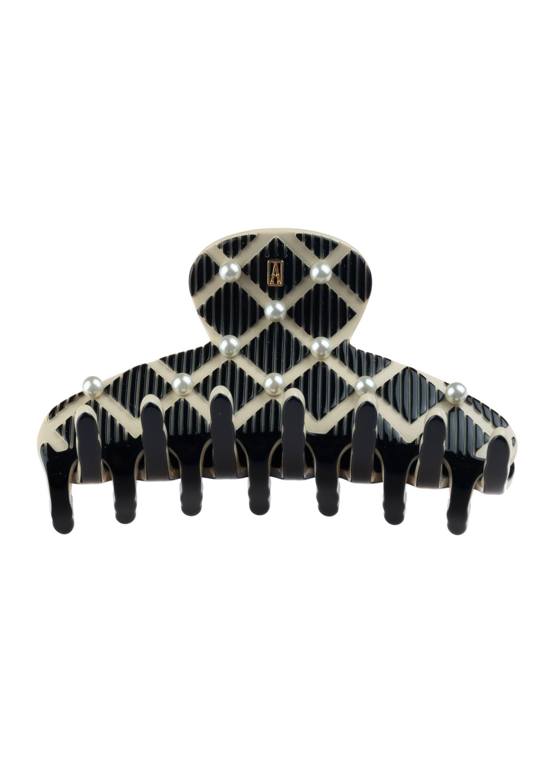 Jasmin Medium Acetate and Small Pearls Hair Clip