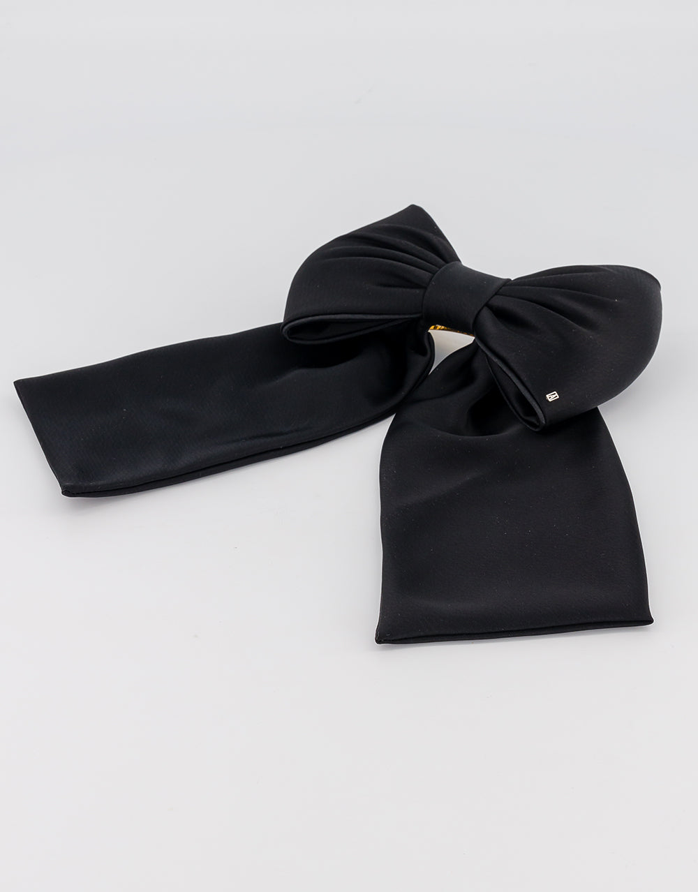 Couture silk bow barette