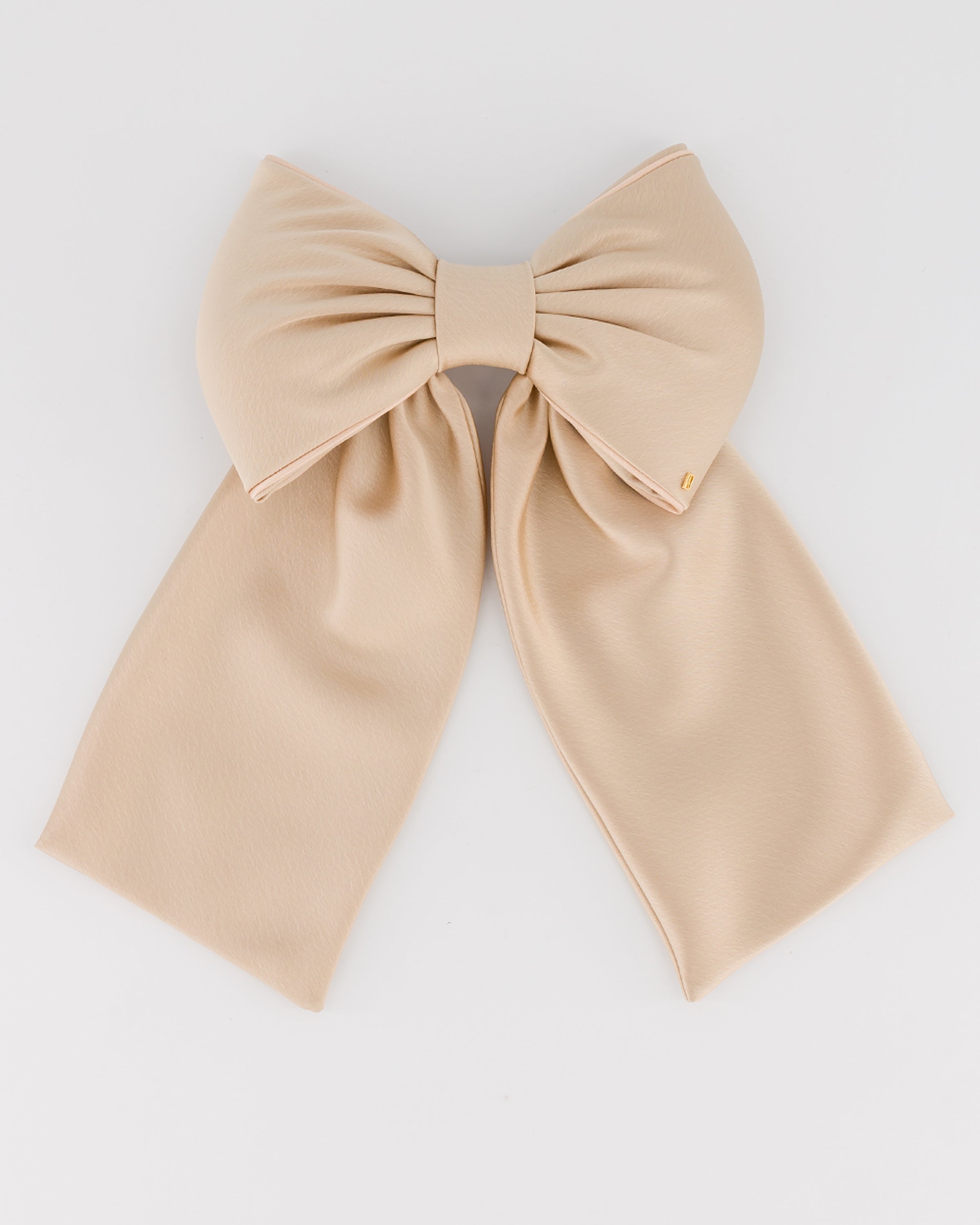 Couture bow silk barette