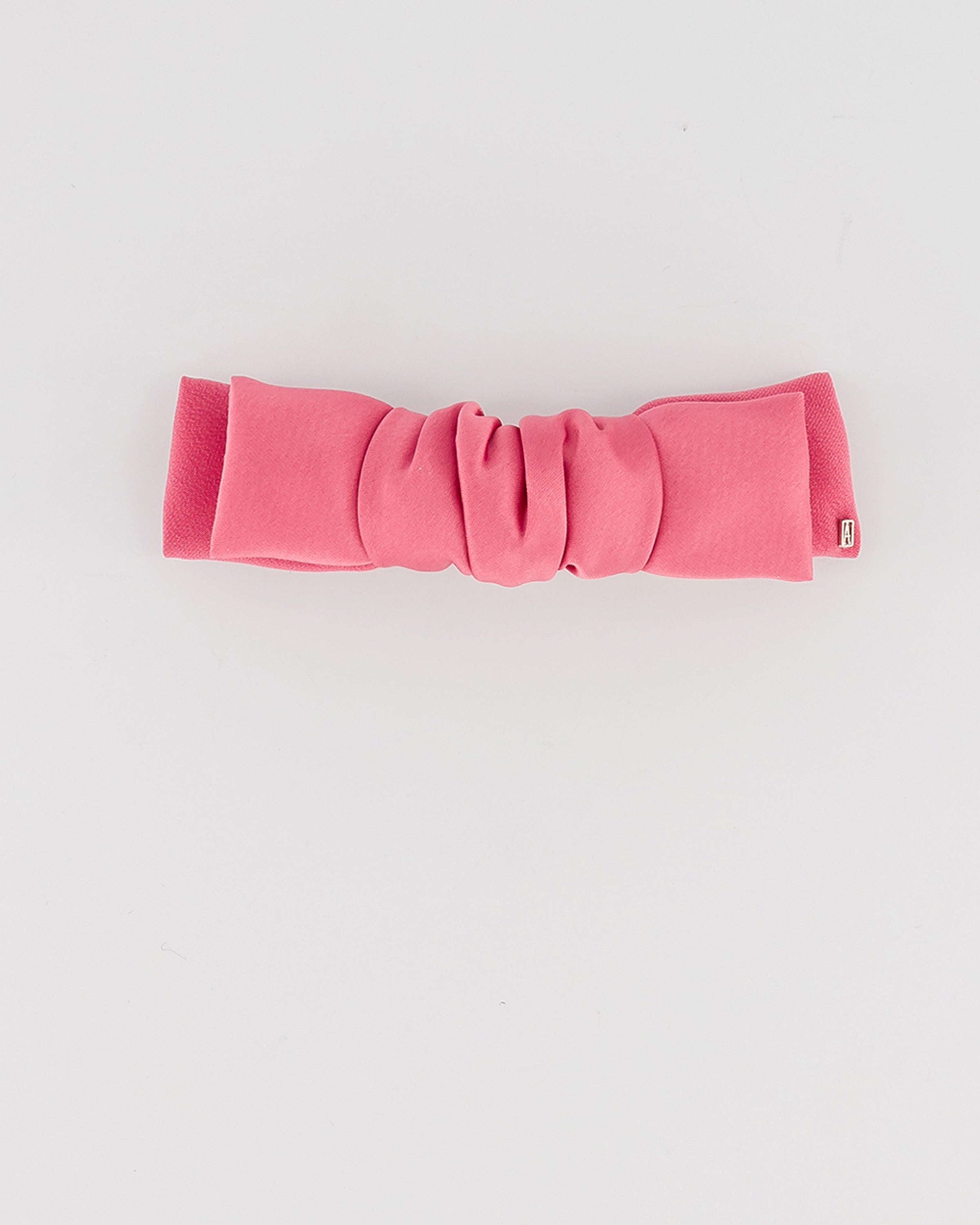 Silk pink bow hair barette