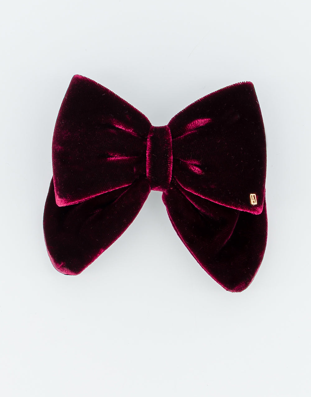 Cannelle Burgundy Velvet Bow Barrette
