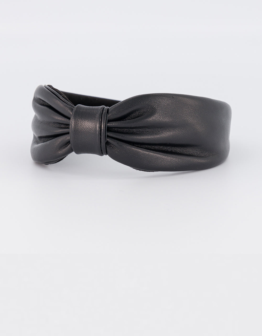 Delphine Leather Bow Headband