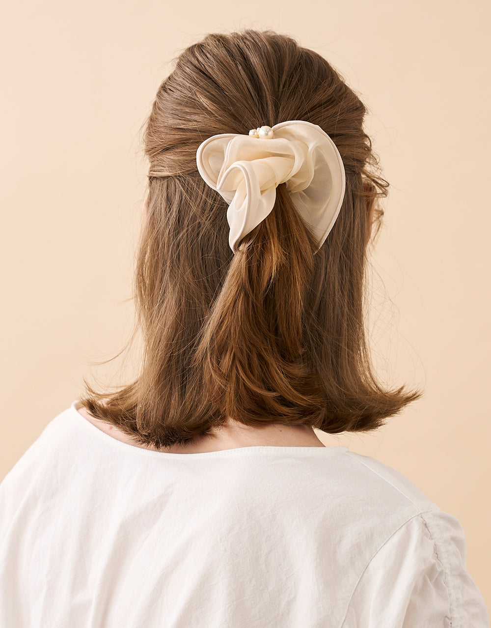 Organza silk hair tie
