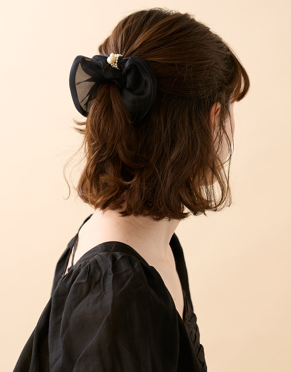 Organza silk hair tie