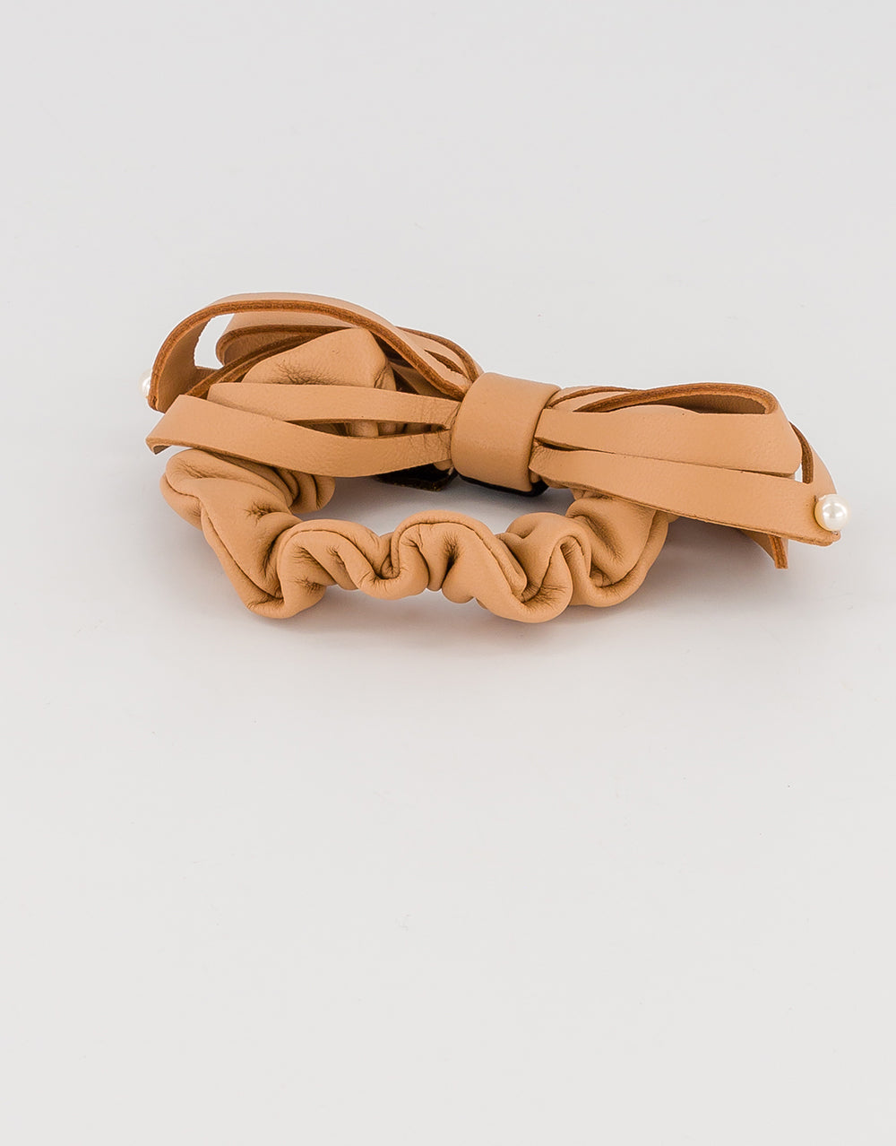 Leather hair tie