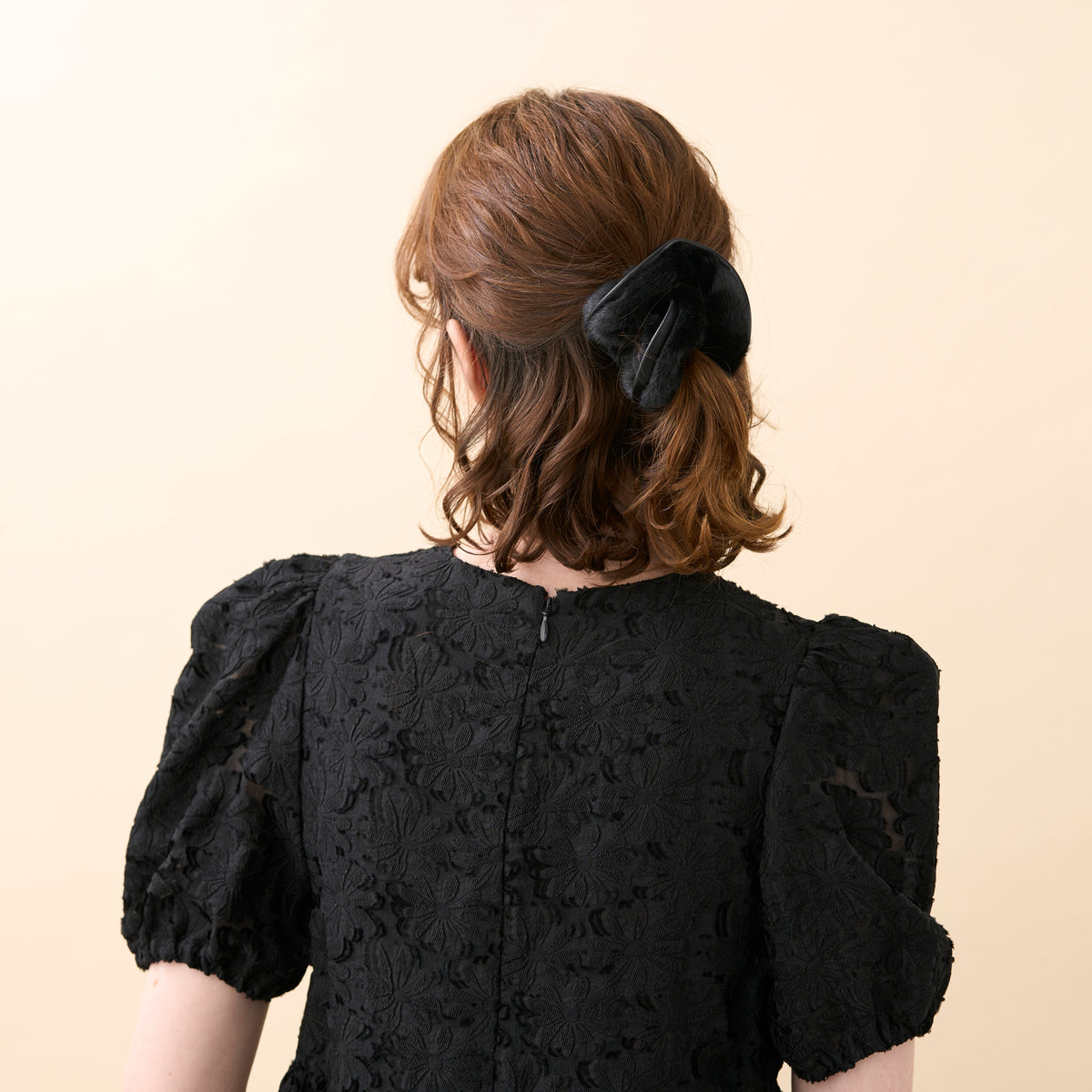 Blizzard Faux Fur and Leather Scrunchie