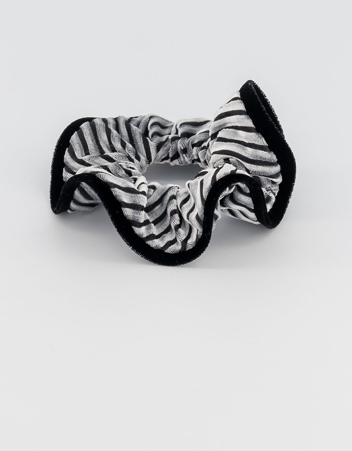 Stripes Velvet Scrunchie