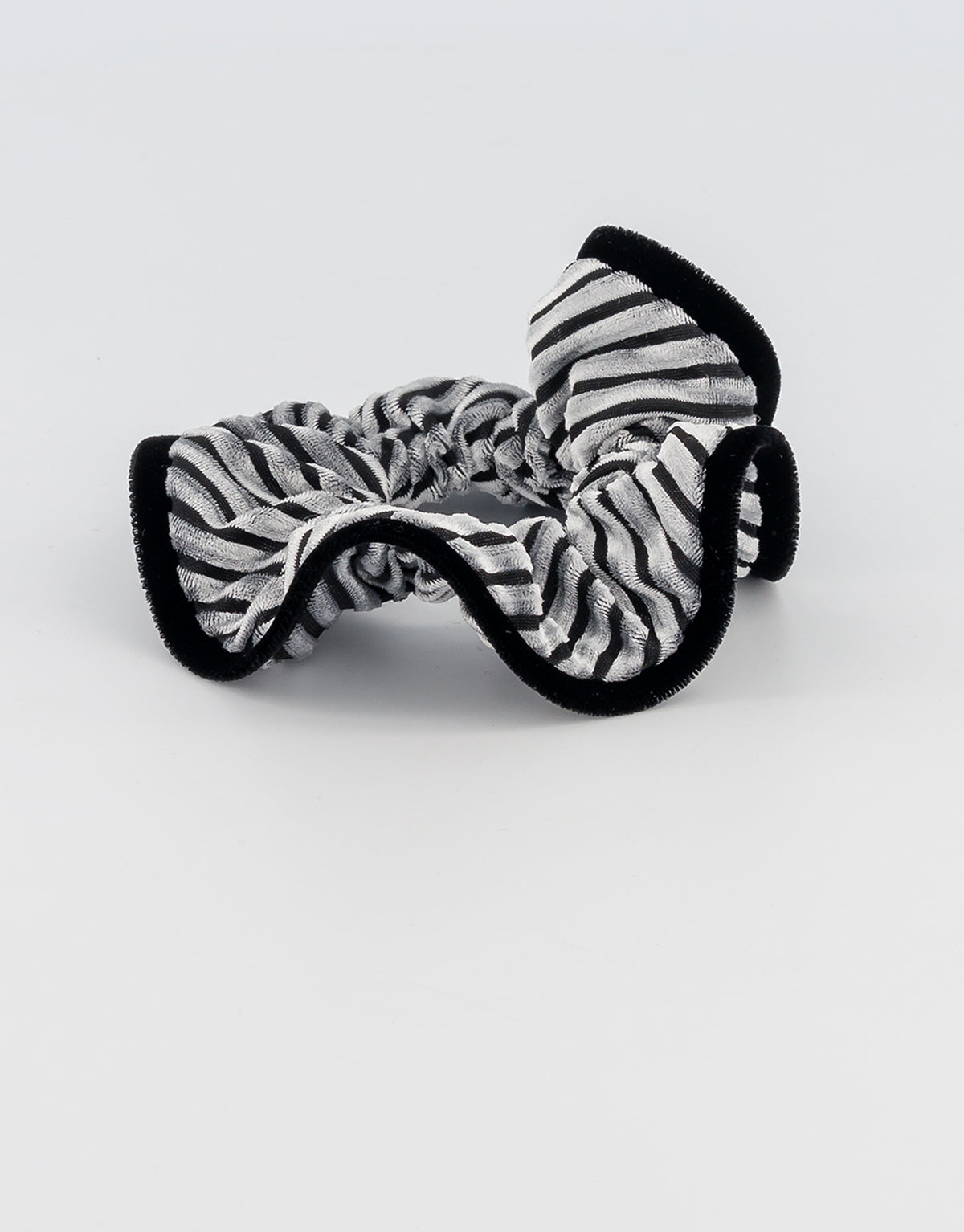Stripes Velvet Scrunchie
