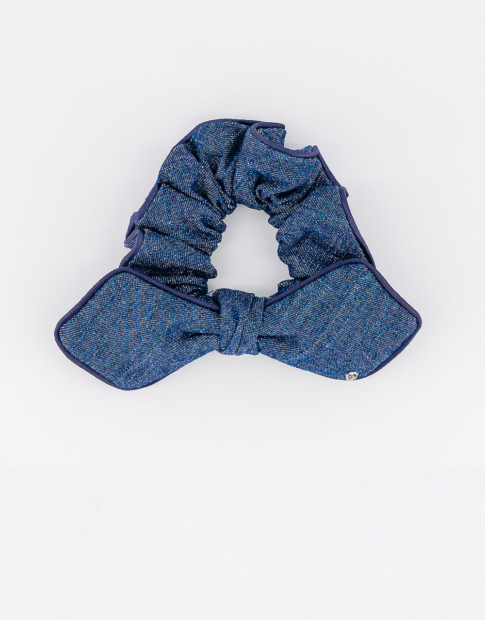 Sophia denim bow scrunchie