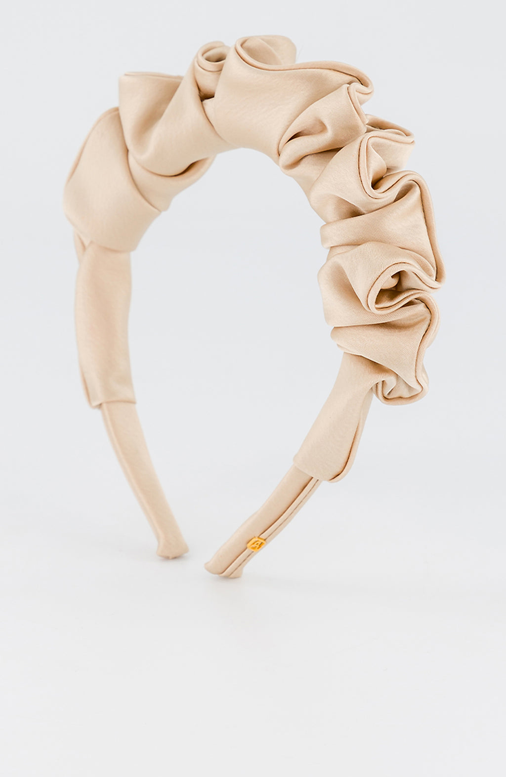 Angele Ruffle Satin Headband