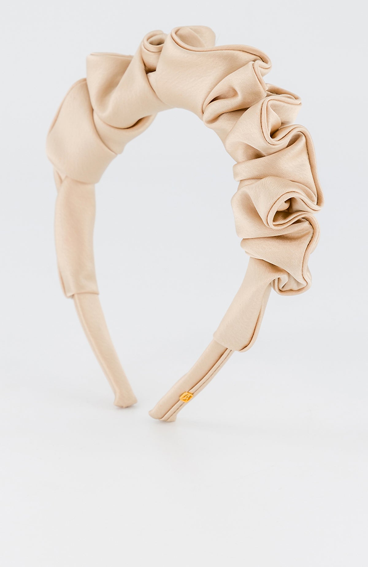 Angele Ruffle Satin Headband