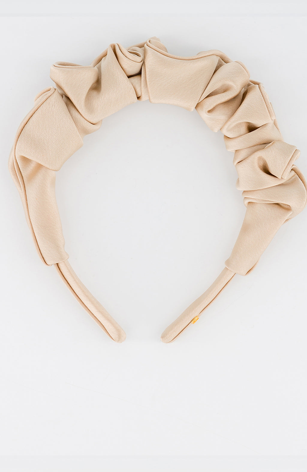 Angele Ruffle Satin Headband