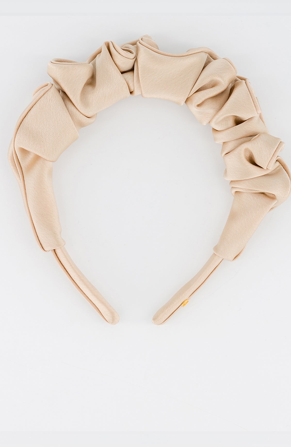 Angele Ruffle Satin Headband