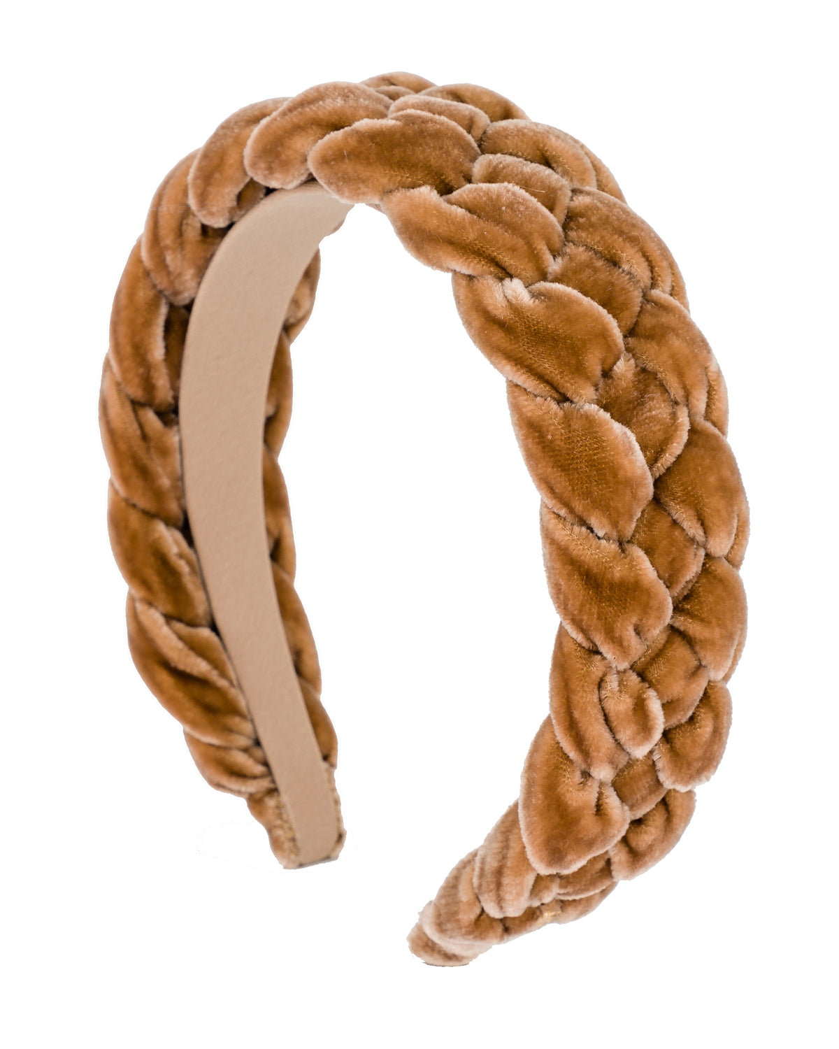Camel Nocturne Braided Velvet Headband