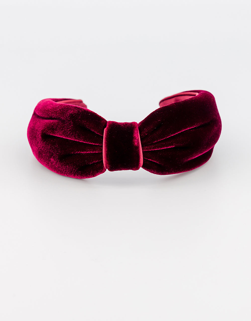 Adele Pleated Burgundy Velvet Headband